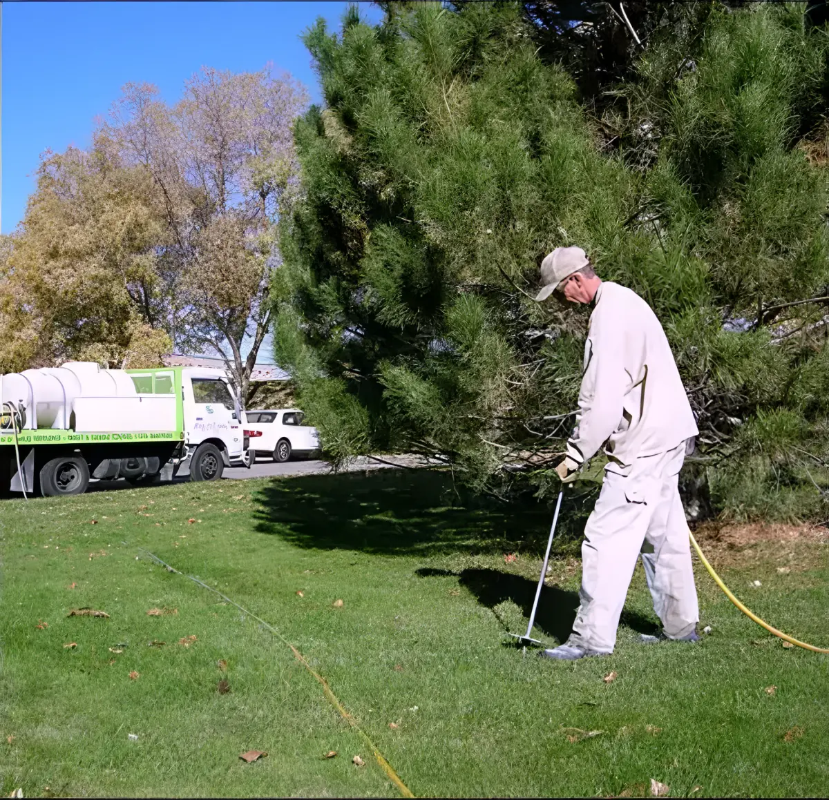 Root zone fertilizing reaches the deep roots that lawn fertilizer never does